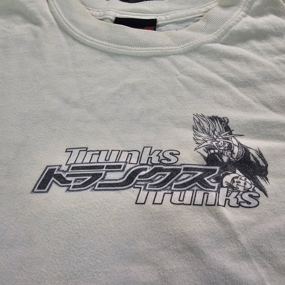 Vintage Dragon Ball Z Trunks Graphic Shirt White Mens Small Anime Y2K Youth XL - Picture 4 of 9